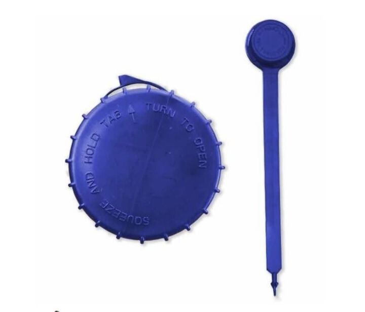 Surecan 2+ Gallon Tether/Spout Cap & Fill Cap Blue