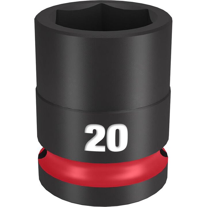 Milwaukee Impact Socket 1/2in Drive 20mm Standard 6 Point