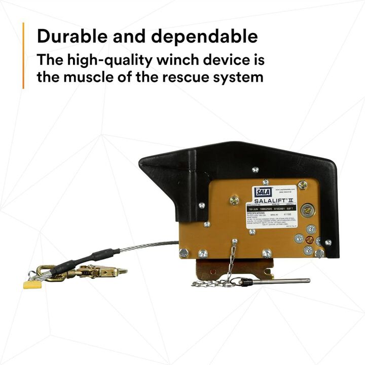 DBI Sala Salalift II 350 Lbs Winch with 60 Ft. Galvanized Steel Cable, large image number 4