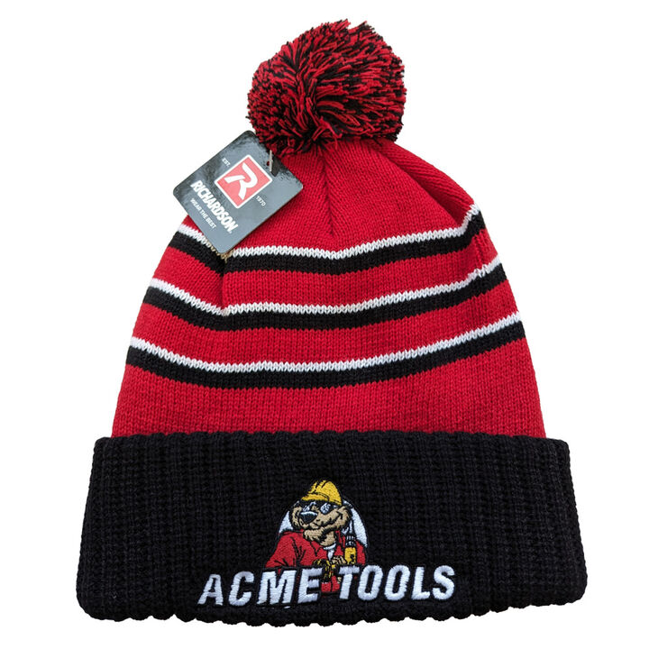 ACME TOOLS Beanie Red and Black