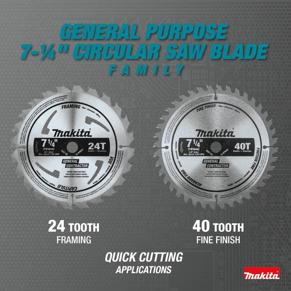 Makita 7-1/4 in. 24T General Purpose Framing Blade 10pk, large image number 6