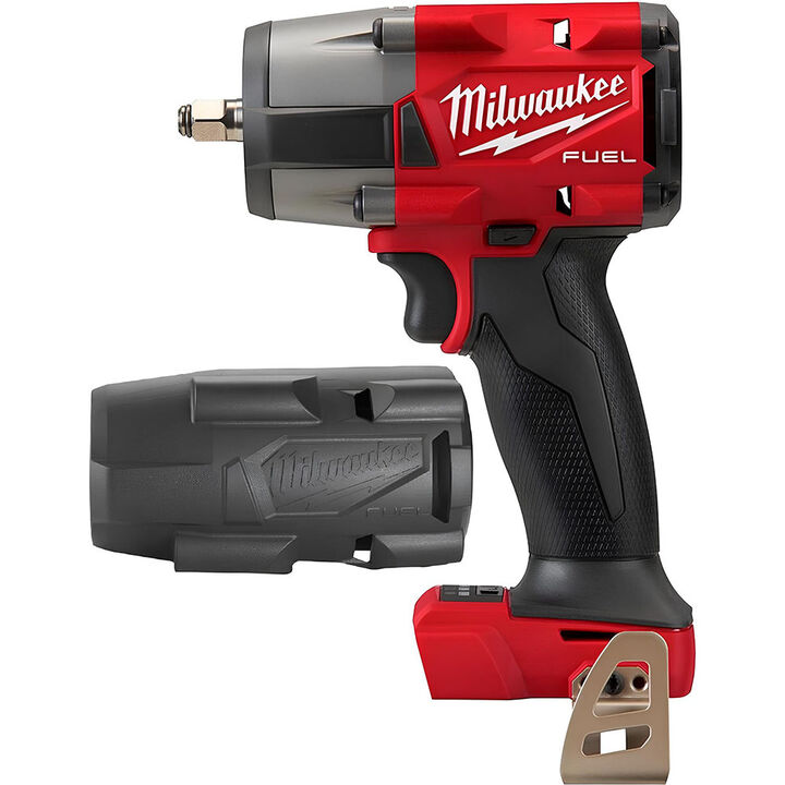 Milwaukee M18 FUEL 3/8 Inch Mid-Torque Impact Wrench w/ Friction Ring & Protective Boot Bundle