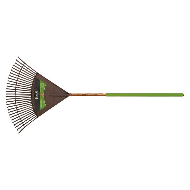 Ames 30in Head Poly 30 Tine Leaf Rake with 48in Wood Handle, large image number 0