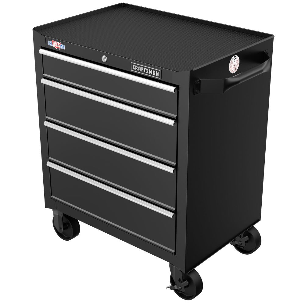 CRAFTSMAN S1000 Series 4-Drawer Cabinet, Black, large image number 1