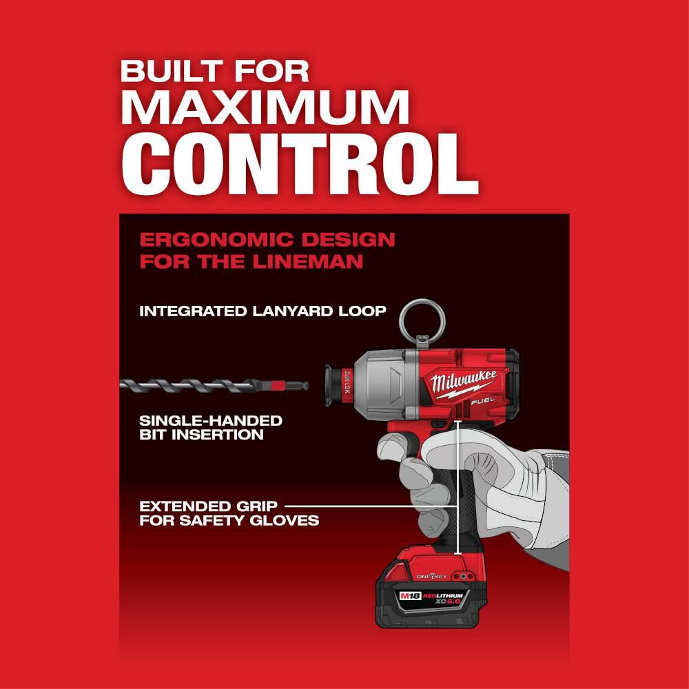 Milwaukee M18 FUEL 7/16inch Hex Utility High Torque Impact Wrench with ONE-KEY Reconditioned (Bare Tool), large image number 5