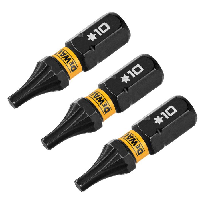 DEWALT FlexTorq 1/4 Inch x 1 Inch Torx Impact Driver Bit 3 Pieces, large image number 4