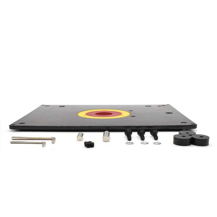 Big Horn 9 x 12 Inch Router Table Insert Plate with Guide Pin & Snap Rings, large image number 1