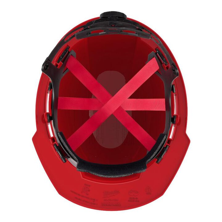 Milwaukee Red Front Brim Hard Hat with 6pt Ratcheting Suspension Type 1 Class E, large image number 6