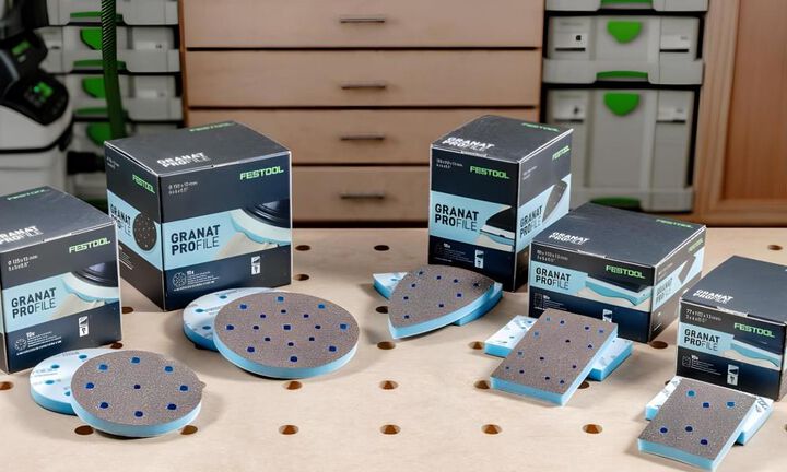 Festool 150 mm 120-180 Medium Grit Granat Profile Abrasive Disc, 10 Pieces, large image number 1