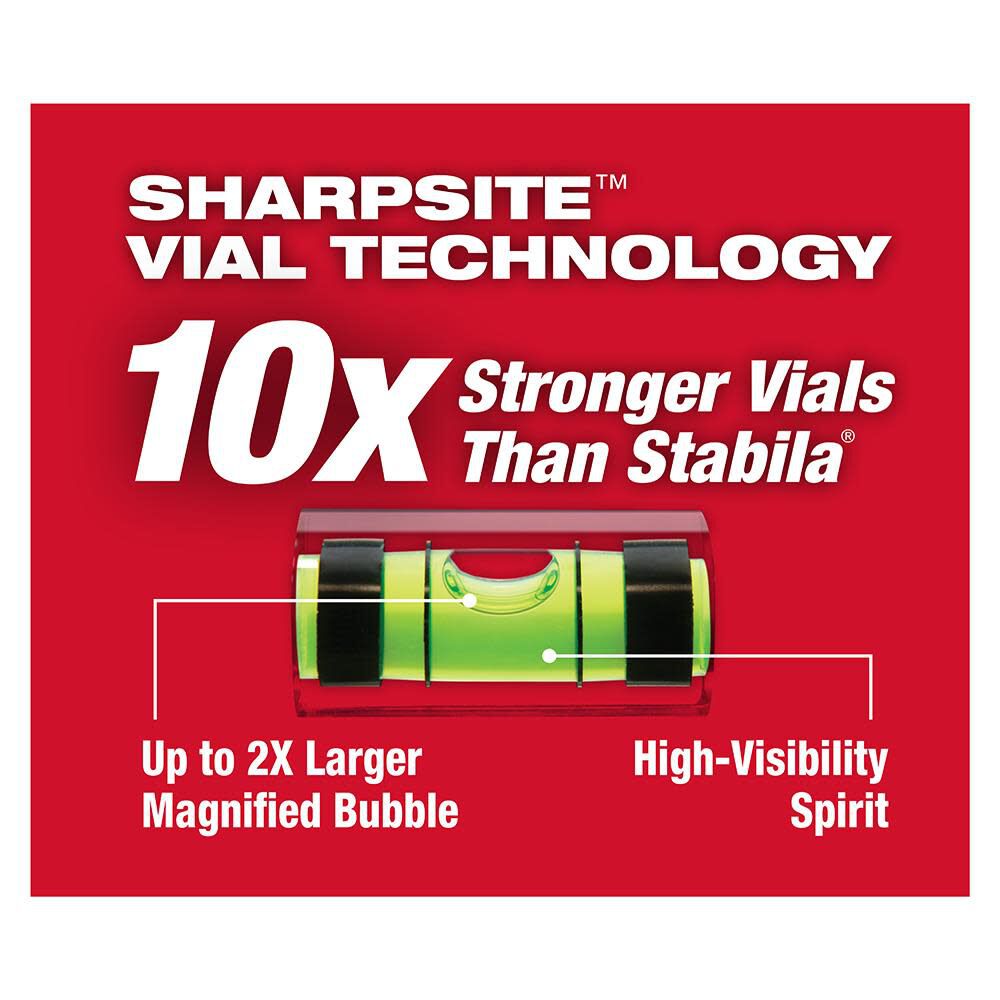 Milwaukee 10 in. Die Cast Torpedo Level with 360 Degree Locking Vial, large image number 5