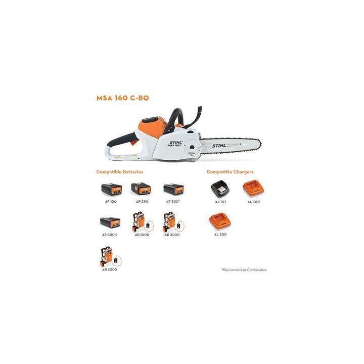 Stihl MSA 160 C-B 12 in Bar & Chain Battery-Powered Chainsaw, large image number 2