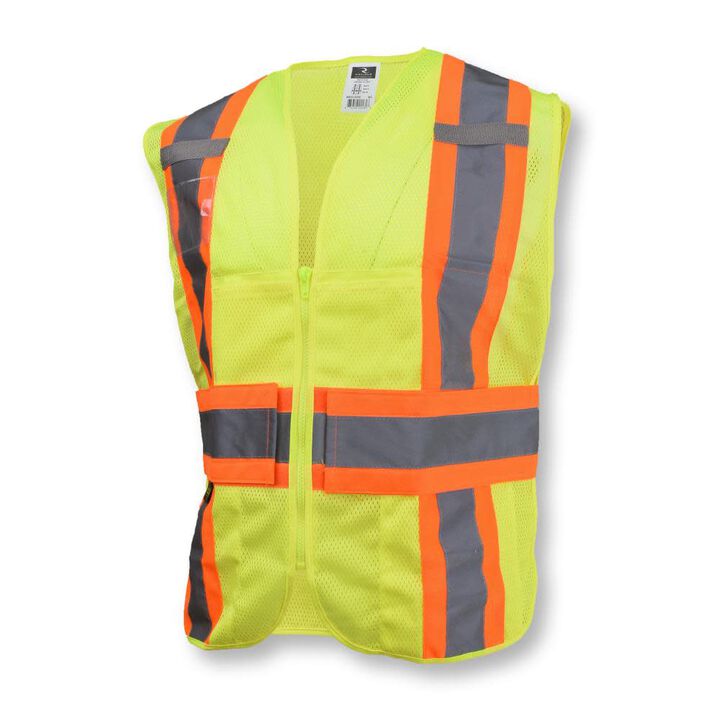 Radians Safety Vest Type R Class 2 Expandable Two Tone Hi Viz Green XL-2X