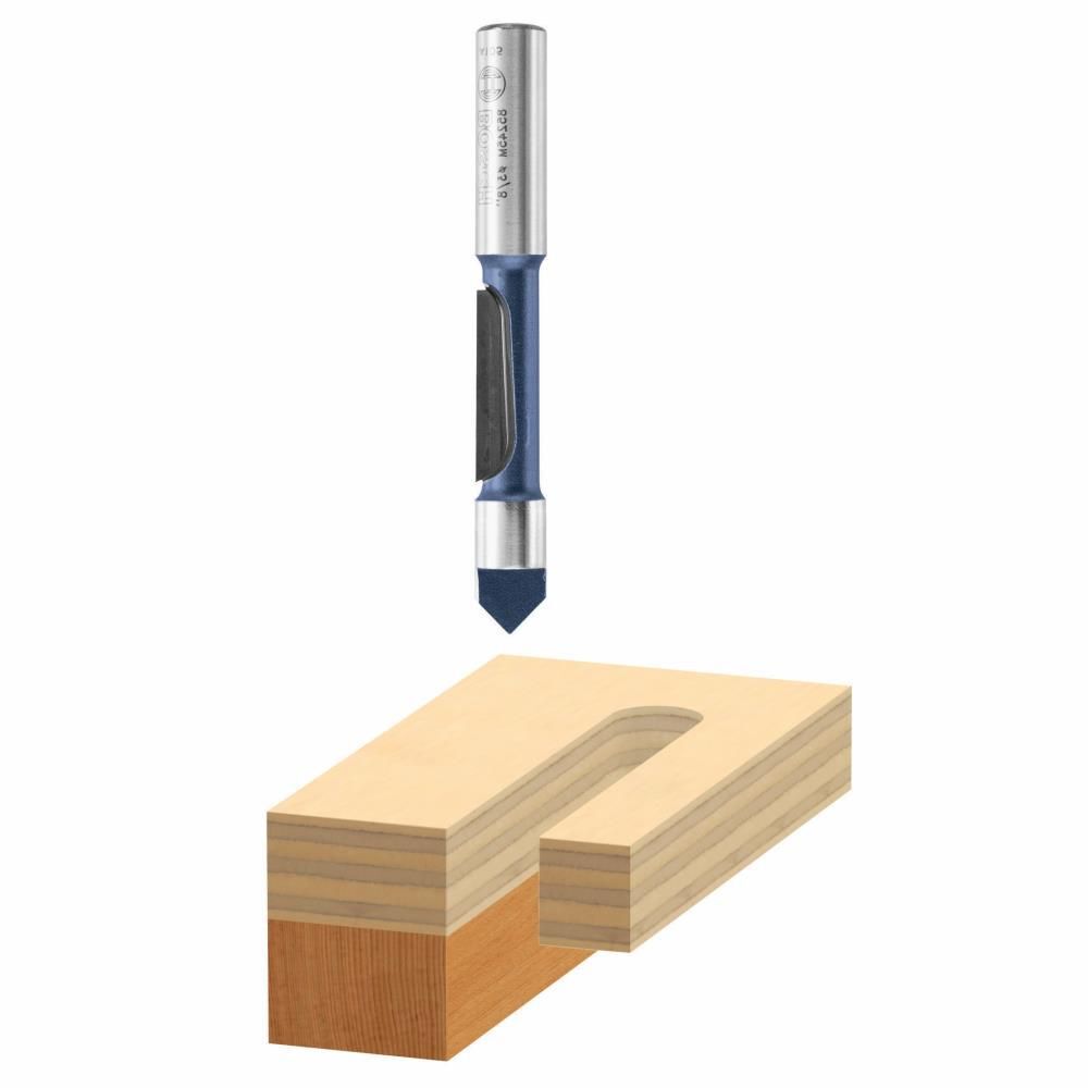 Bosch 1/2 Inch x 1-3/16 Inch Carbide Tipped 1-Flute Pilot Panel Concave Bit, large image number 1