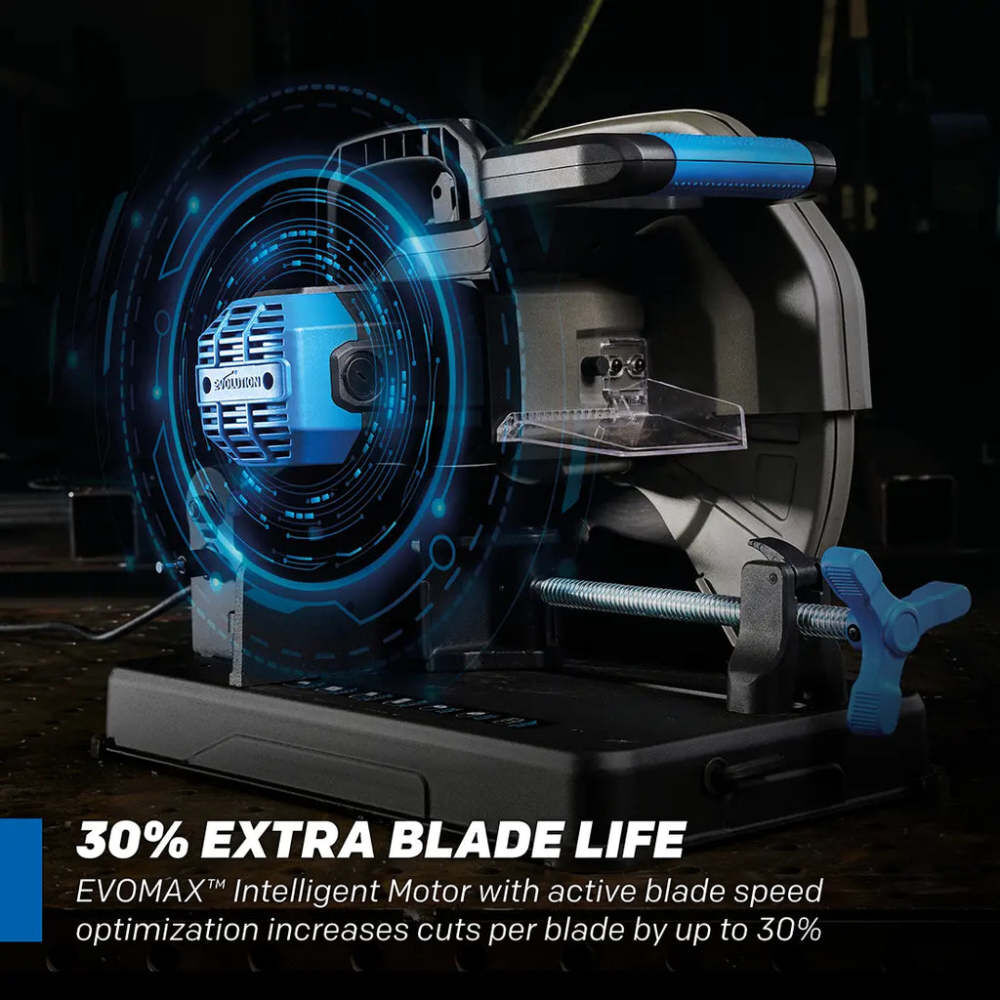 Evolution Power Tools EVOMAX 14 Inch 110V Metal Cutting Chop Saw with Mild Steel Blade, large image number 2