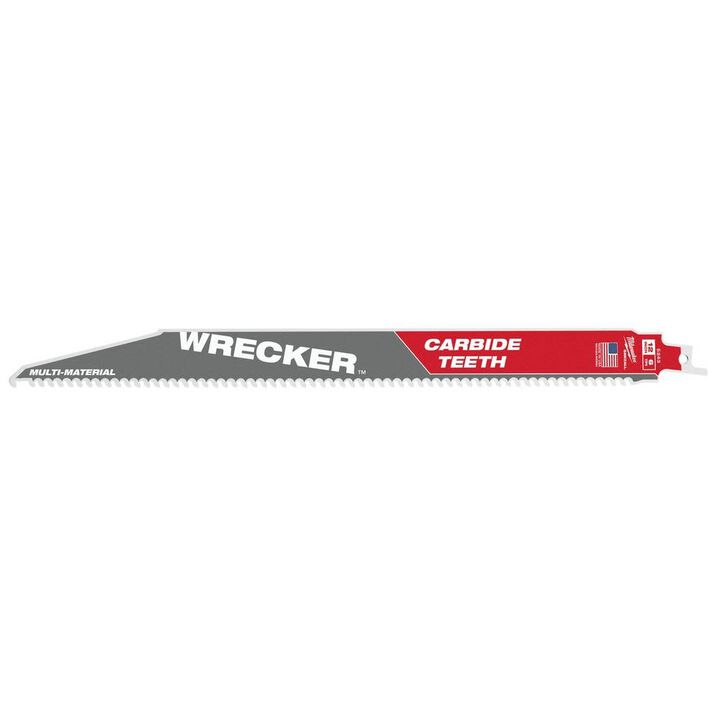 Milwaukee 12inch 6 TPI THE WRECKER with Carbide Teeth SAWZALL Blade 5PK