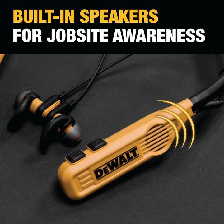 DEWALT Jobsite Pro Max 2-in-1 Bluetooth Headphone with Built-In Speakers, large image number 4