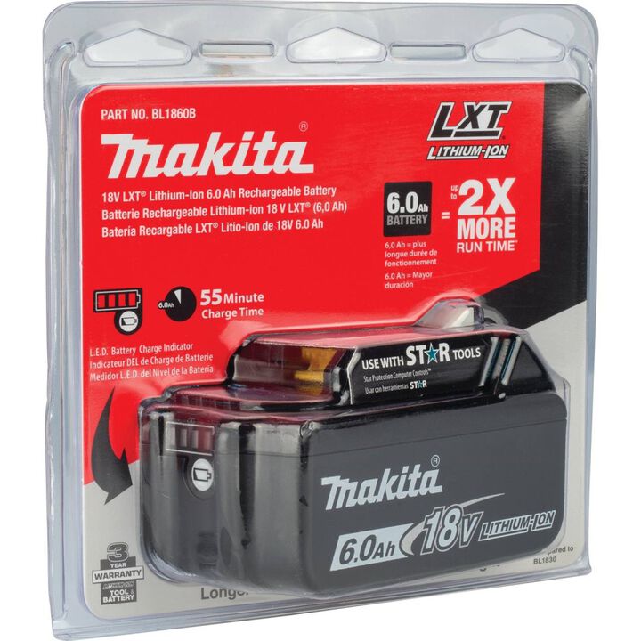 Makita 18V LXT 18V 6Ah Lithium Ion Power Tool Battery Pack with Fuel Indicator, large image number 3
