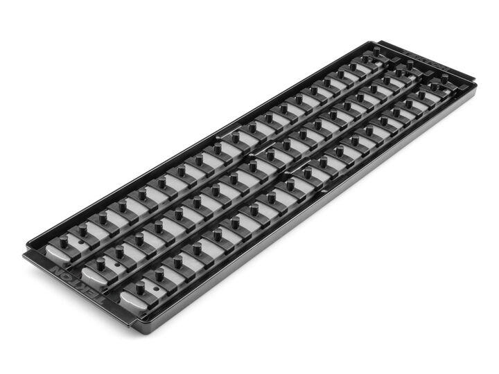 Tekton 1/4 Inch Drive 3-Rail Socket Organizer Set, Gray (60-Tool)