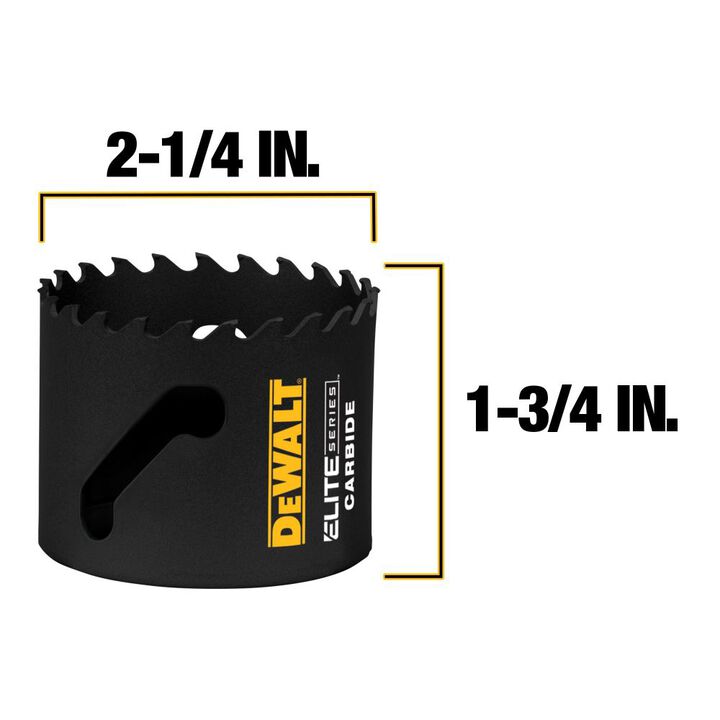 DEWALT ELITE SERIES Metal Cutting Carbide Hole Saws 2 1/4in, large image number 1
