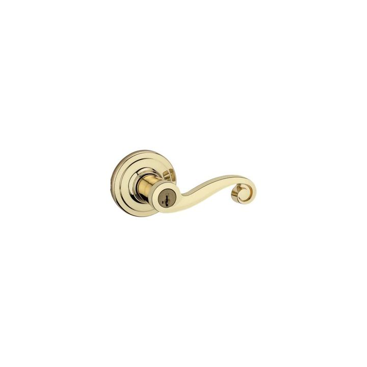 Kwikset Polished Brass Signature Series Keyed Entry Lido Door Lever