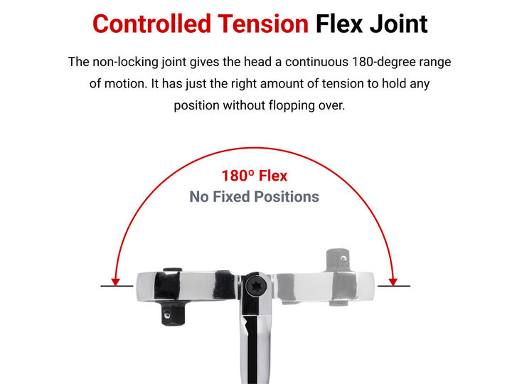 Tekton 1/4, 3/8, 1/2 Inch Drive Flex Head QR Stubby Ratchet Set, 3 Pieces, large image number 1