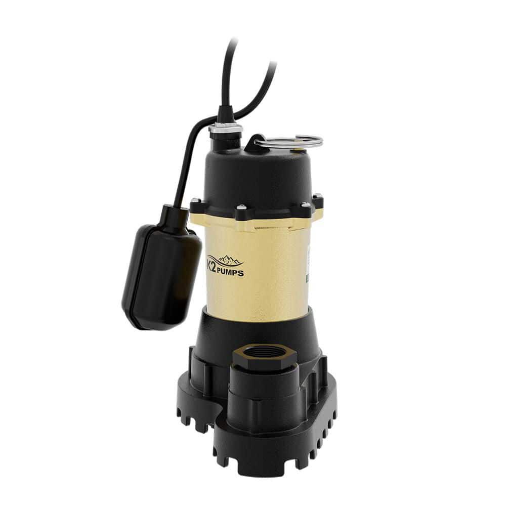 K2 Pumps 1/3 HP Heavy-Duty Cast Iron Sump Pump with Piggyback Vertical Switch, large image number 3
