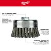 Milwaukee 4 in. Carbon Steel Knot Wire Cup Brush, small image number 3