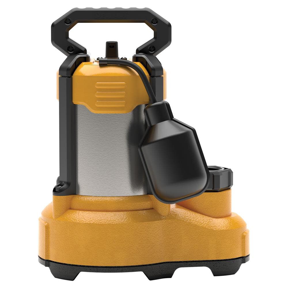 DEWALT 1/2HP Stainless Steel Cast Iron Submersible Sump Pump with Float Switch, large image number 2