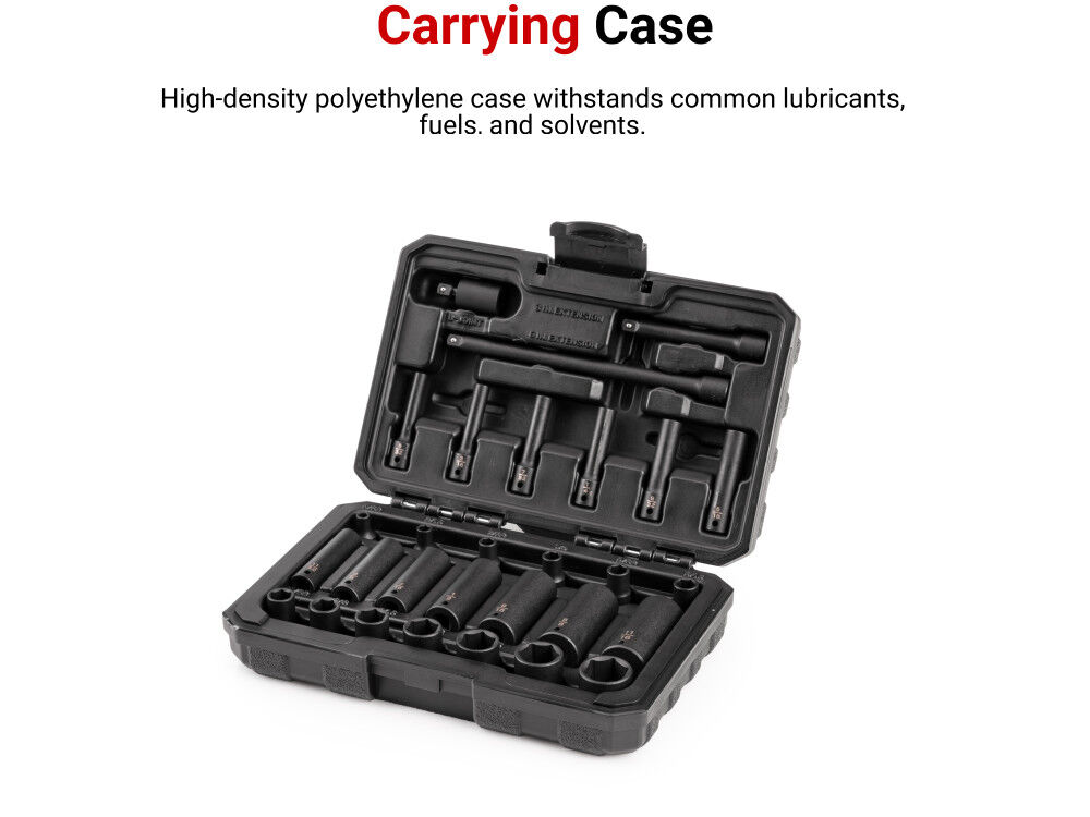 Tekton 1/4 Inch 6 Point Impact Socket Set Case, 29 Pieces (5/32-11/16 Inch), large image number 6