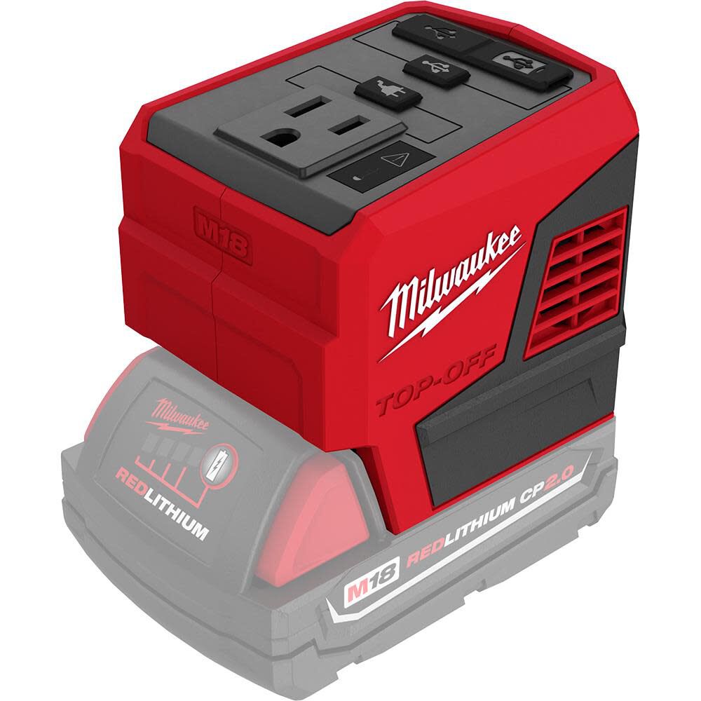 Milwaukee M18 TOP-OFF 175W Portable Power Supply Inverter, large image number 9