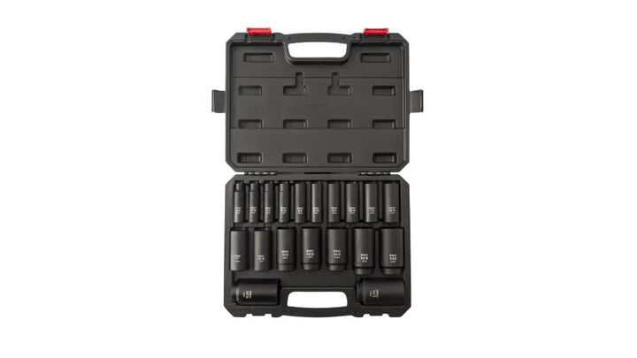 Sunex 1/2 In. Drive SAE Deep Impact Socket Set 19 pc.