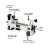 JET JWL-1221VS 12 In. x 21 In. Variable Speed Wood Lathe, small image number 2