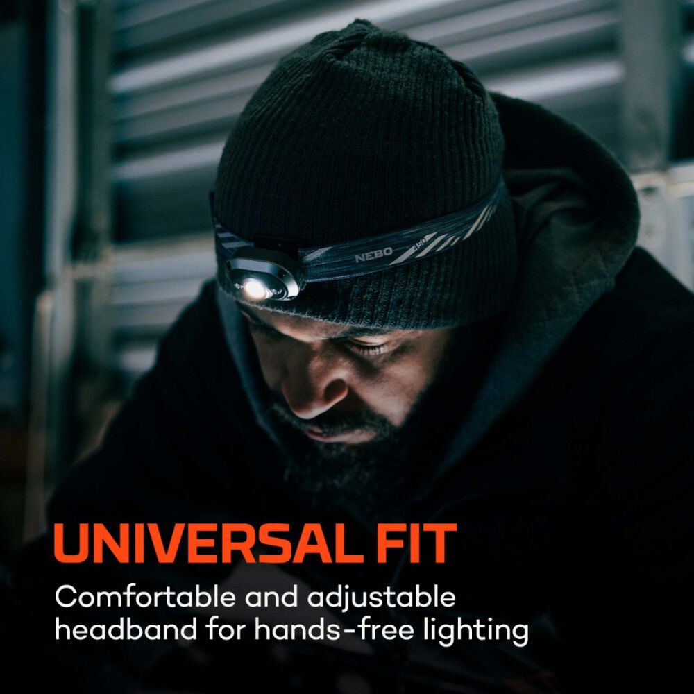 Nebo MYCRO 450 Lumens Rechargeable LED Headlamp, Light Gray, large image number 6
