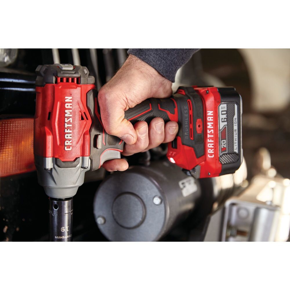 CRAFTSMAN V20 1/2 Inch Drive Brushless Impact Wrench (Bare Tool), large image number 9