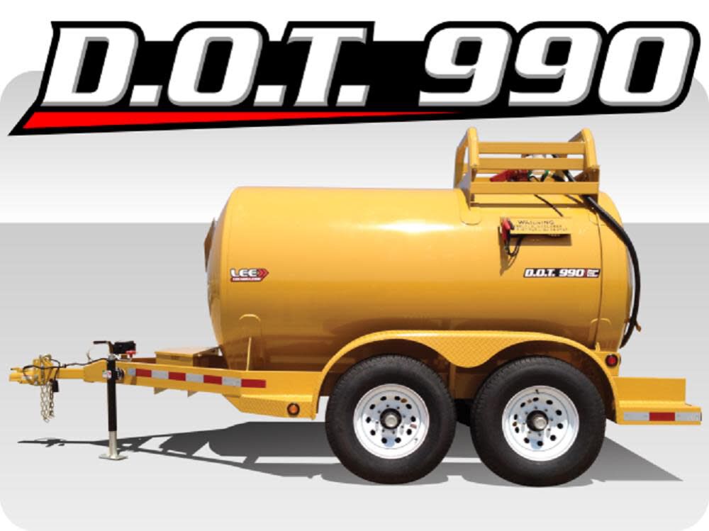 Leeagra 1000 Gallon D.O.T. Diesel Fuel Tank with Trailer - Yellow, large image number 4