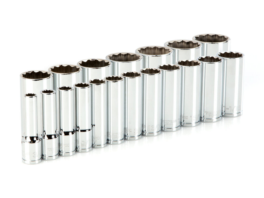 Tekton 1/2 Inch Deep 12 Point Socket Set, 19 Piece (3/8 - 1-1/2 Inch), large image number 2