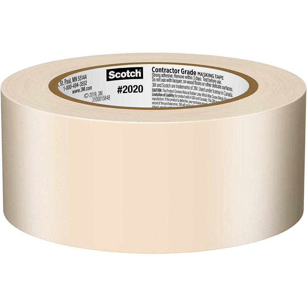 3M Scotch Masking Tape 0.94in x 60yd Contractor Grade 9pk, large image number 1
