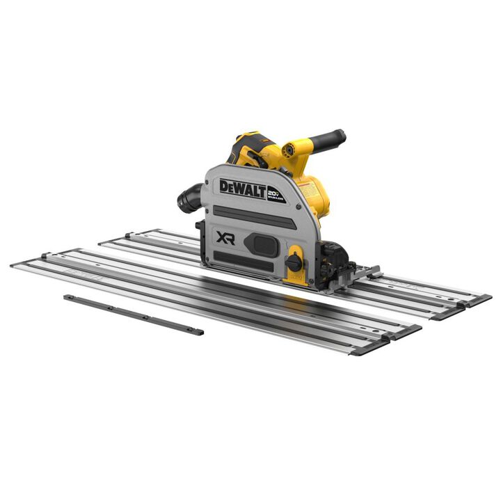 DEWALT 20V XR 6 1/2 Inch Track Saw (Bare Tool) with Two 30 Inch Tracks