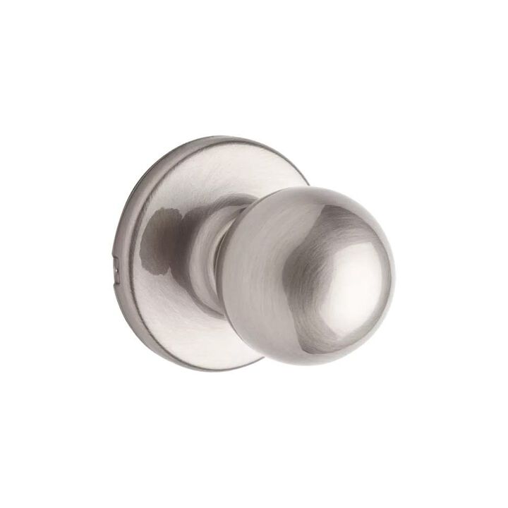 Kwikset Satin Nickel Hall/Closet Polo Passage Door Knob Set, large image number 2