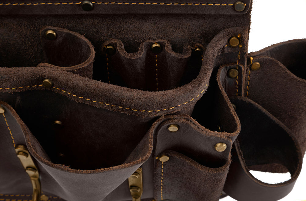 Ox Tools Left Handed Drywall Pouch, Oil-Tanned Leather, large image number 2