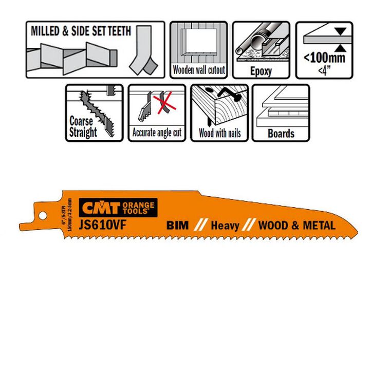 CMT Bi Metal Recip Blade