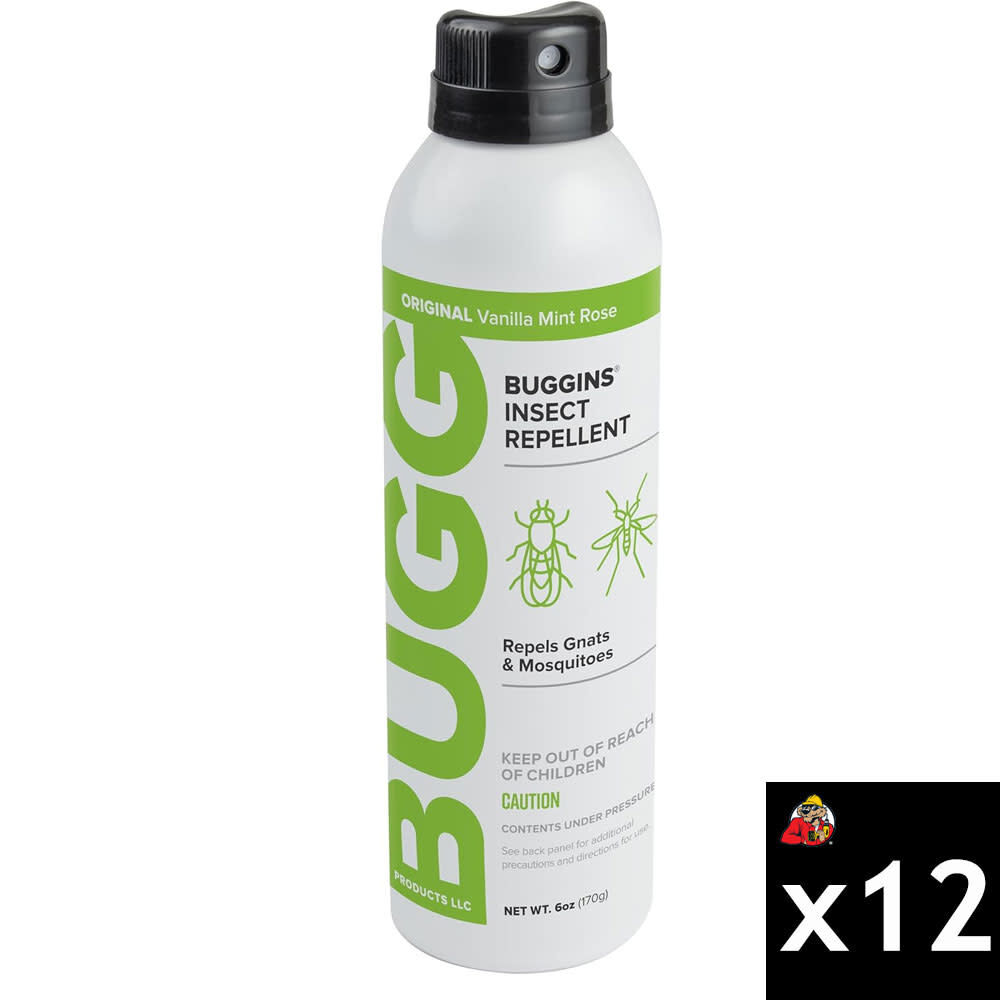 Buggins 6 Oz Continuous Spray Original Gnat and Mosquito Insect Repellent, 12 Pieces, large image number 1