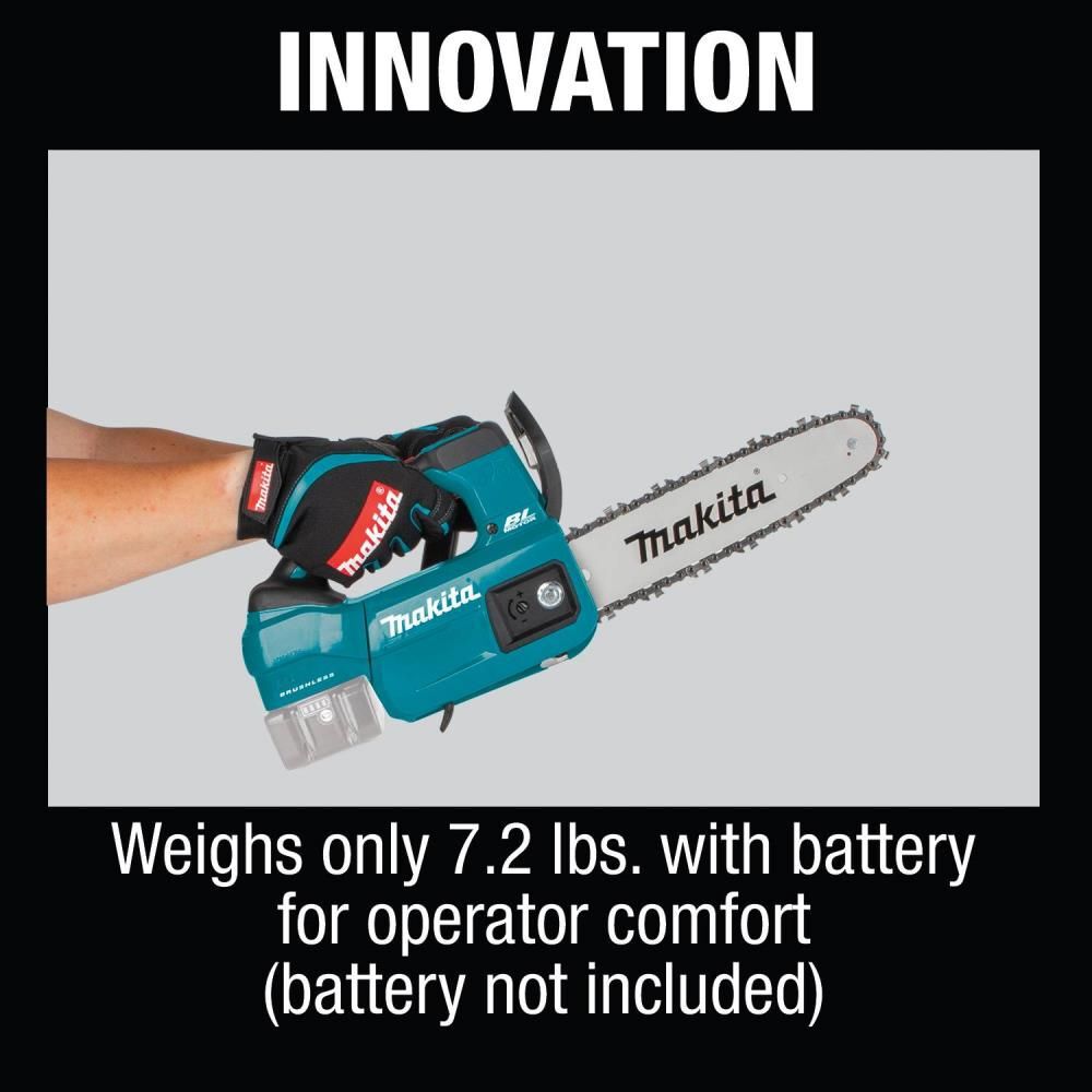 Makita 18V LXT Lithium-Ion Brushless Cordless 10in Top Handle Chain Saw (Bare Tool), large image number 12