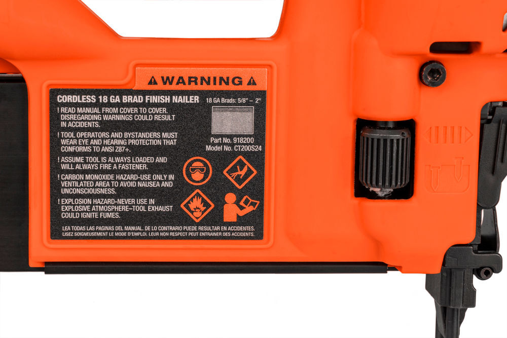 Paslode CT200S24 18 Gauge 7V Battery-Powered Straight Brad Finish Nailer, large image number 10