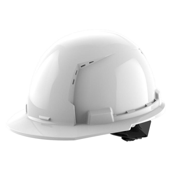 Milwaukee White Front Brim Vented Hard Hat with 4pt Ratcheting Suspension Type 1 Class C, large image number 0