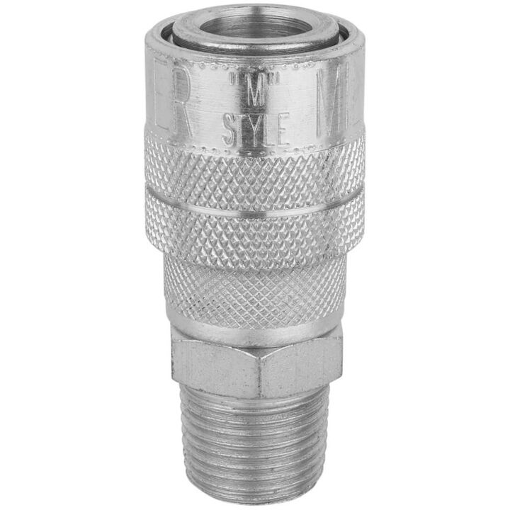 Milton 3/8in MNPT Industrial Interchange M Style Quick Connect Steel Coupler