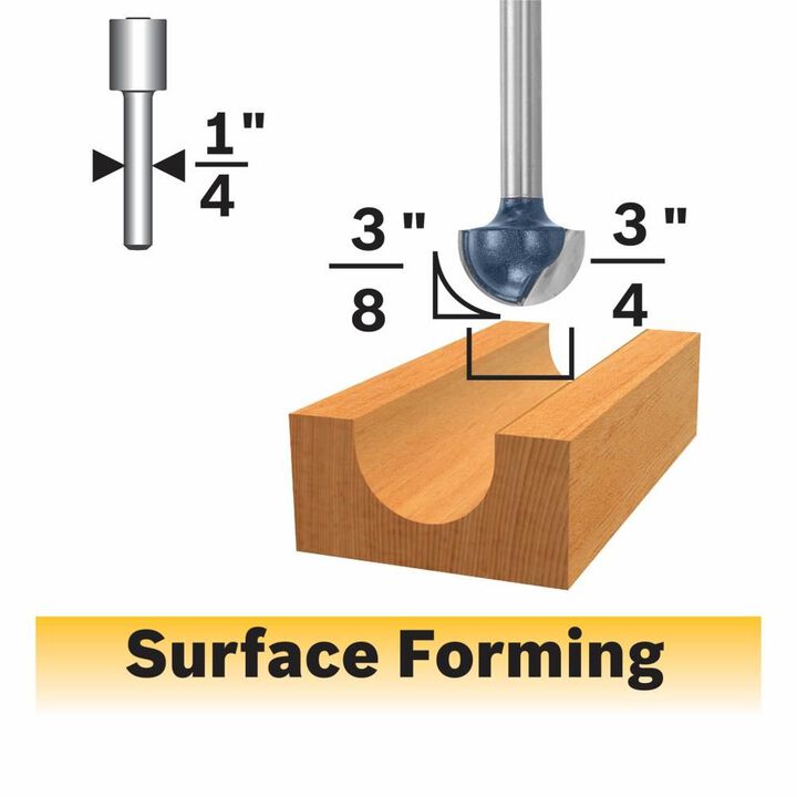 Bosch 3/8in x 3/4in Carbide Tipped Core Box Router Bit