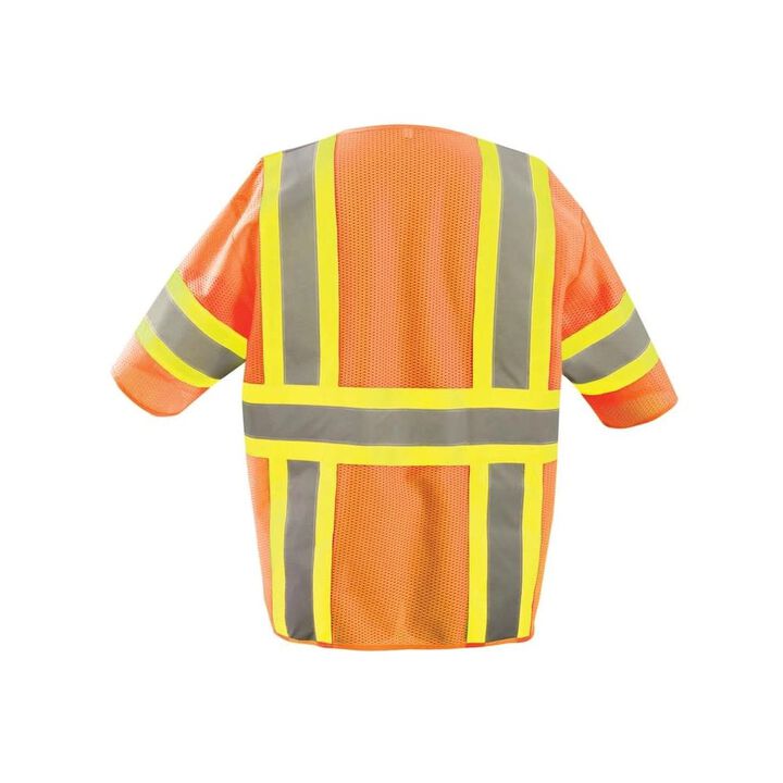 Occunomix Two-Tone Vest Orange Class 3 Self Extinguishing Large, large image number 1