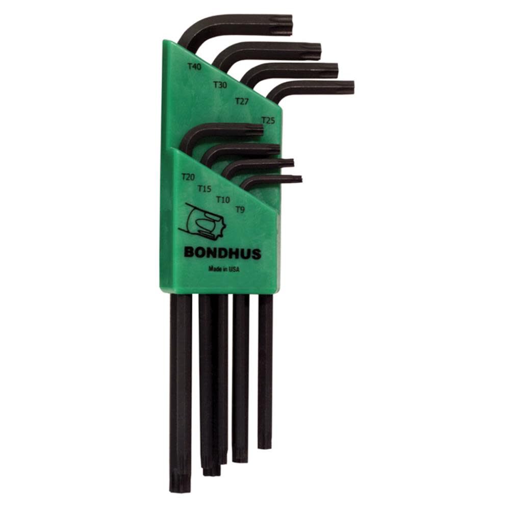 Bondhus 8pc ProGuard T9-T40 Long Arm Star L-Wrench Set, large image number 1