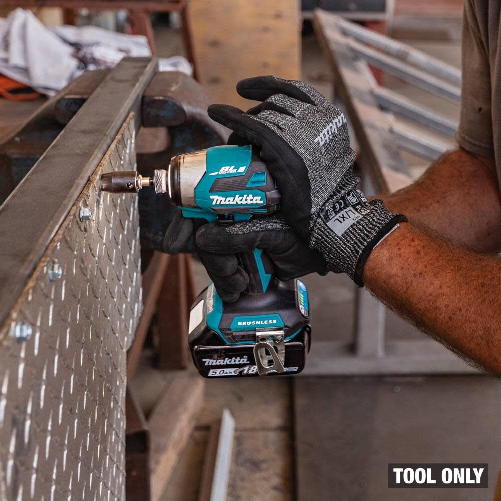 Makita 18V LXT Lithium Ion Brushless Cordless Quick Shift Mode 4 Speed Impact Driver Tool Only & ImpactX 100 pc. Driver Bit Set Bundle, large image number 13